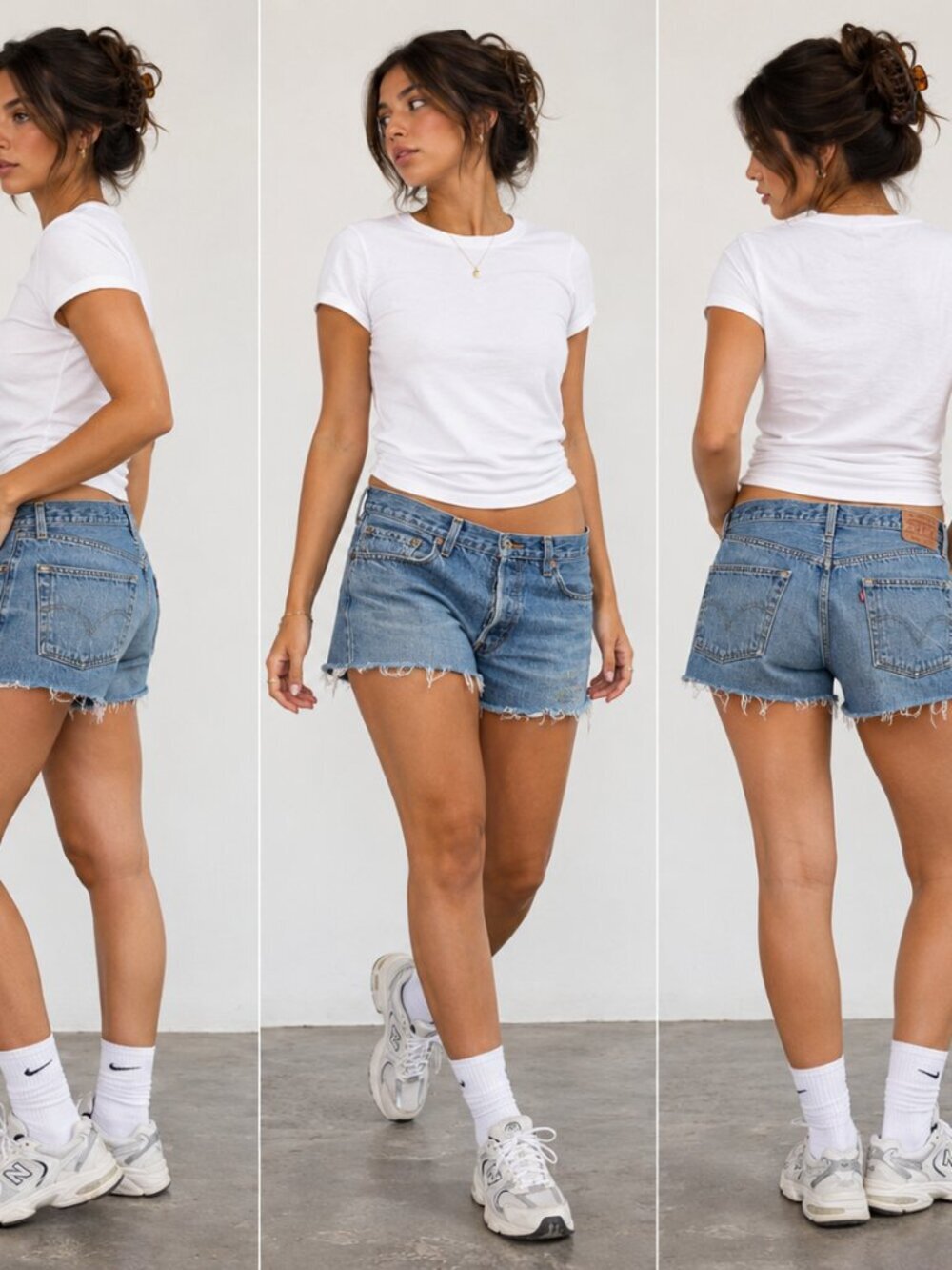 Levi's Premium 501 Cutoff Denim Shorts W32 Distressed Raw Hem Y2K Low Rise